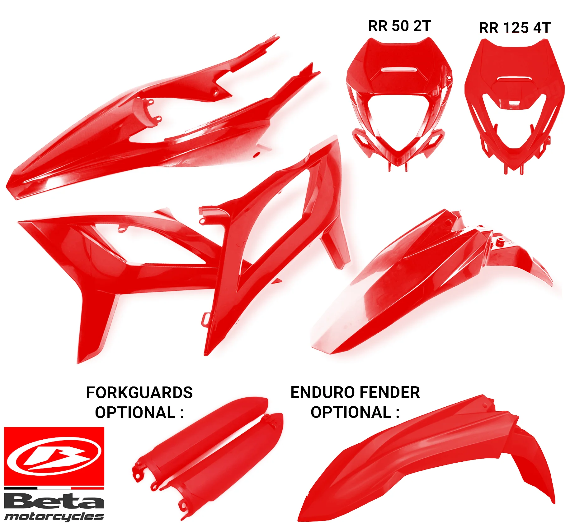 Beta RR 50 - 125LC - 125 4T 2021-2025 Full Plastic Kit - Image 3