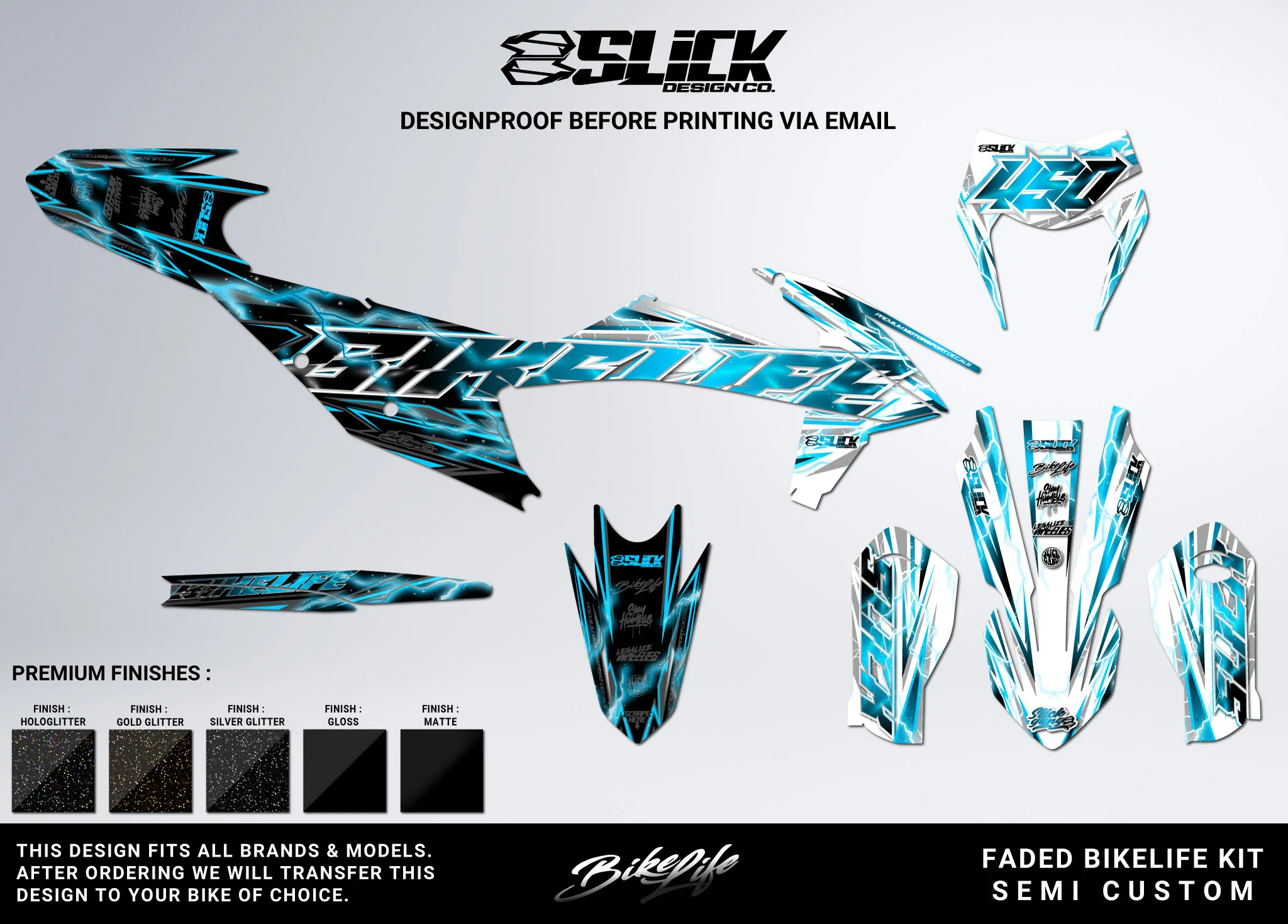 NEW! FADED BIKELIFE - GRAPHICS KIT - Image 2