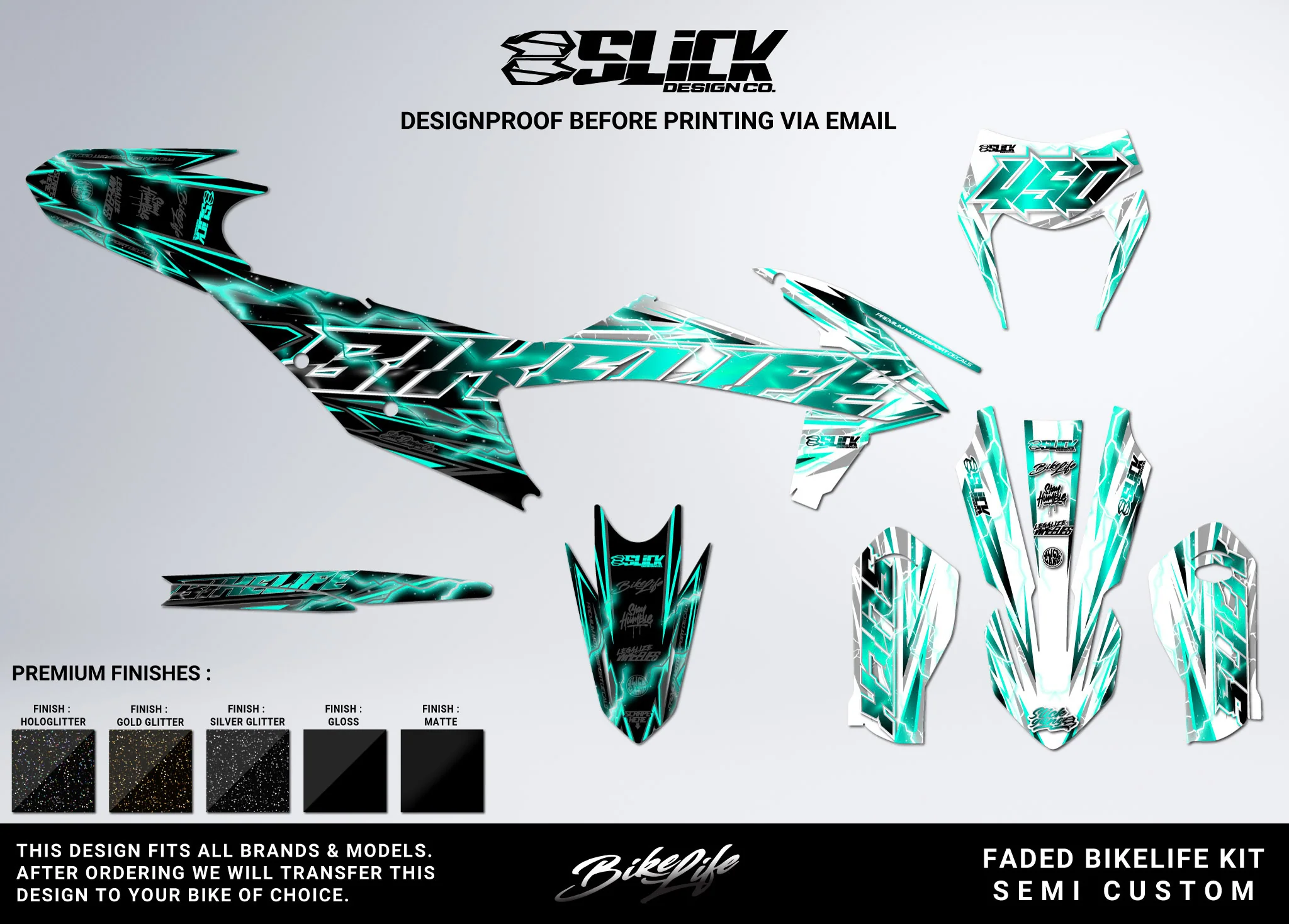 NEW! FADED BIKELIFE - GRAPHICS KIT - Image 3