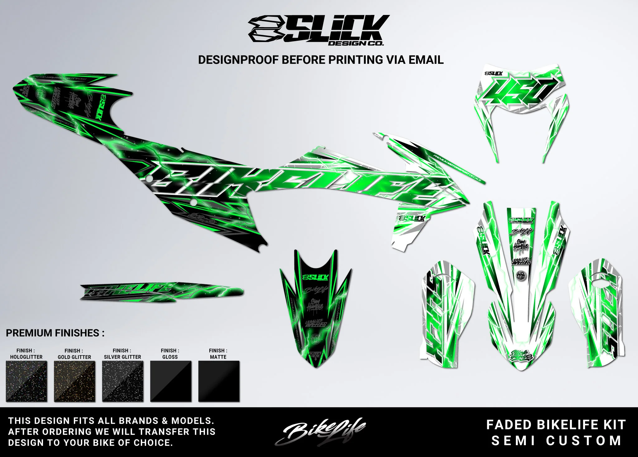 NEW! FADED BIKELIFE - GRAPHICS KIT - Image 5